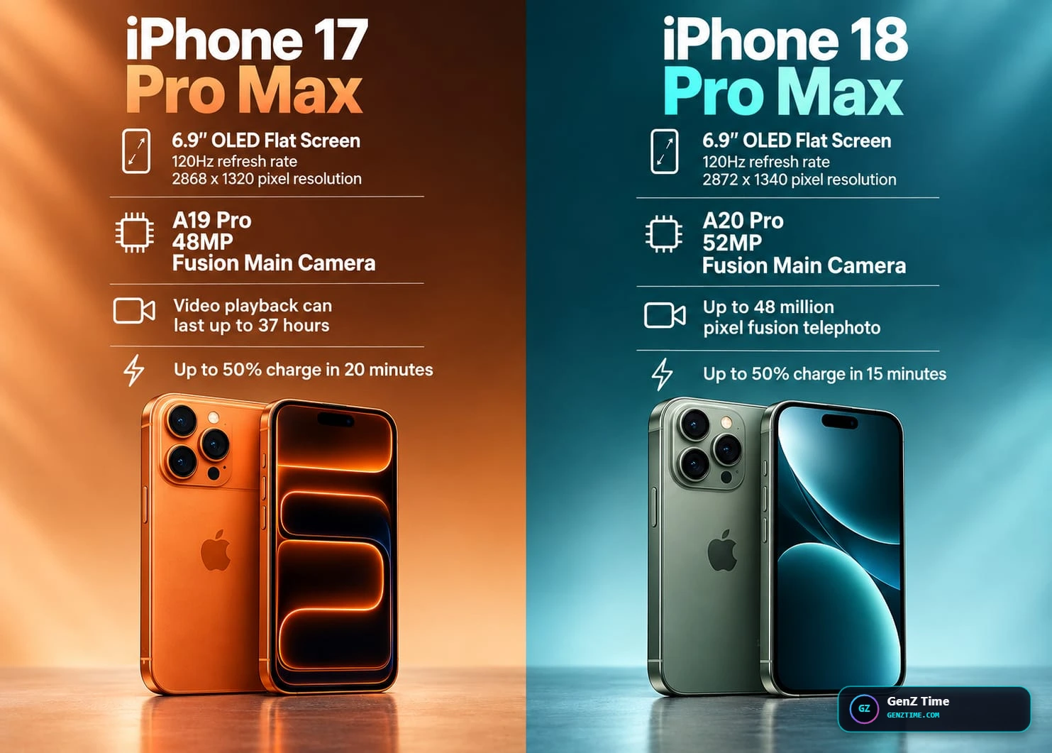 iPhone 17 vs iPhone 18 Pro vs Pro Max: Should You Upgrade? - GenZ Time hardware lab review